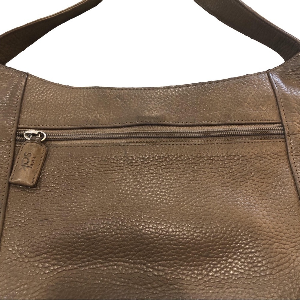 The Sak brown leather shoulder bag. Top zip. Casual outside zip pocket - Picture 4 of 15